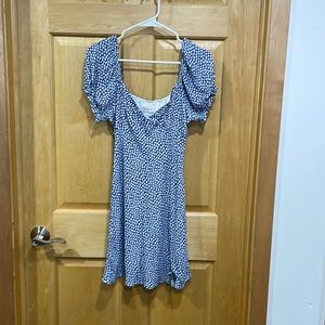 Rumor floral blue white dress size 10